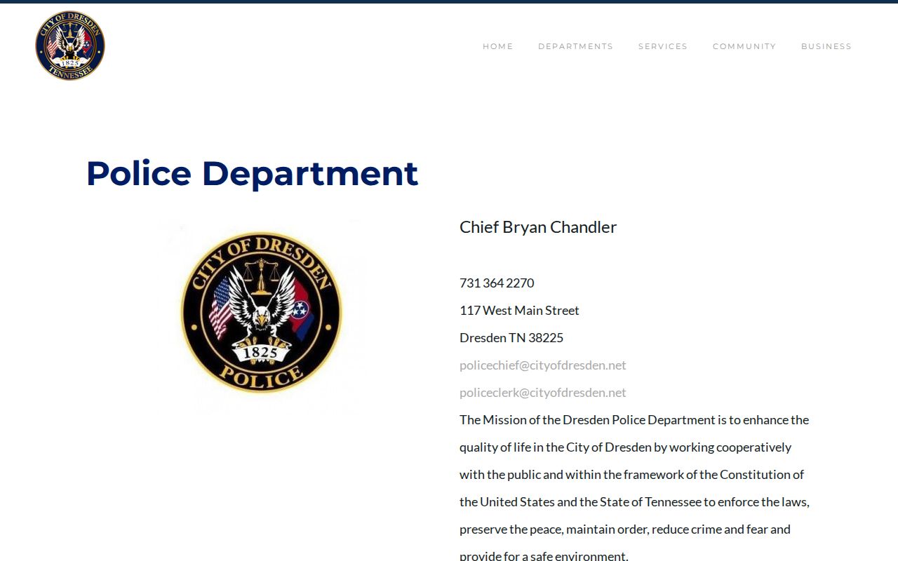 Dresden Police recent arrest records contact page