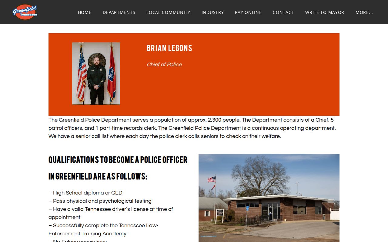 Greenfield Police recent arrest records contact page
